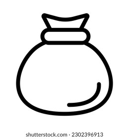 Un simple icono de bolso. Bolsa de dinero. Vector.