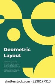simple bagground circle geometry design yellow green.
