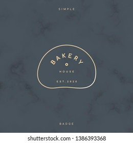 Simple bakery house badge vector