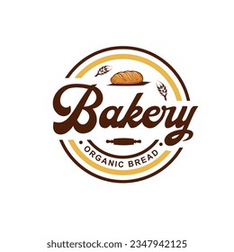 Simple Bakery logo label design illustration , best for bread and cakes shop, food beverages store logo emblem template