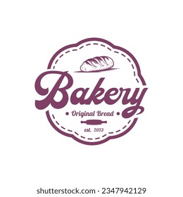 Einfache Design-Illustration des Bakery-Logos , am besten für Brot- und Kuchengeschäfte, Logo-Vorlage für Lebensmittelgetränke-Store