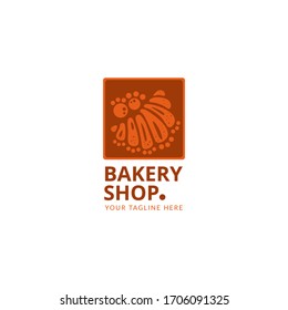 Simple Bakery and Pastry Logo Template in croissant concept design for your shop, business, food, and many more