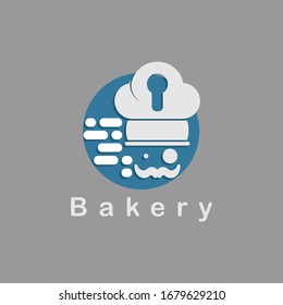 Simple Bakery shop concept logo vector design