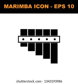 Simple Balafon icon in trendy flat style isolated on white background. Vector illustration.- vector. Marimba; Music Equipment

