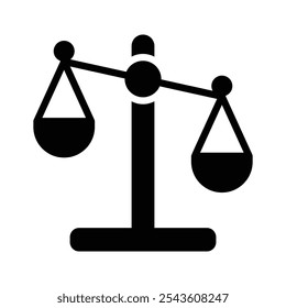 Einfaches Symbol für Gleichheit, Stabilität und Fairness