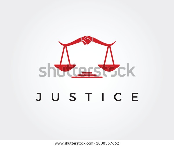 Simple Balance Scale Logo Design Vector Stock Vector (Royalty Free