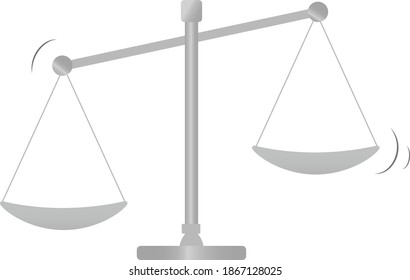Simple balance set comparison diagram illustration