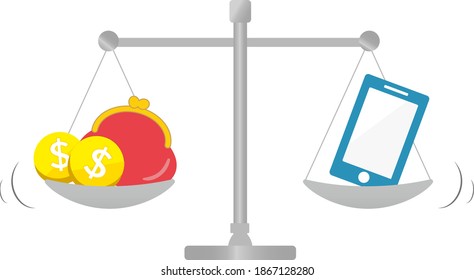 ilustración de diagrama de comparación de conjuntos de balance simple