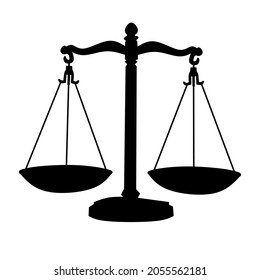 simple balanced scale vector, simple scale icon