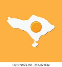 simple bali fried eggs illustration