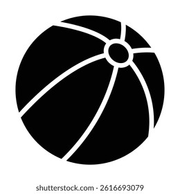 Simple Ball glyph icon. The icon can be used for websites, print templates, presentation templates, illustrations, etc	