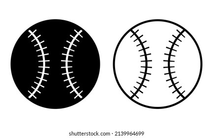 Simple ball icon of baseball and softball