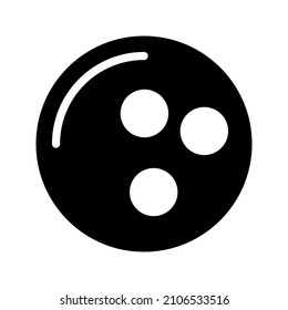 simple ball icon in glyph style