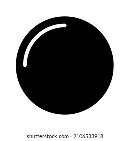 simple ball icon in glyph style