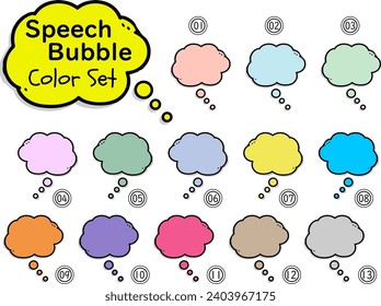 Simple balloon frame, color variation set