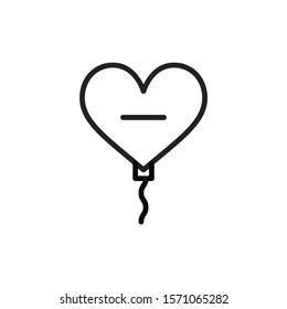 Simple balloon icon. Stroke pictogram. Vector illustration isolated on a white background. Premium quality symbol. Vector sign for mobile app and web sites.