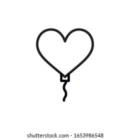 Simple balloon icon. Stroke pictogram. Vector illustration isolated on a white background. Premium quality symbol. Vector sign for mobile app and web sites.