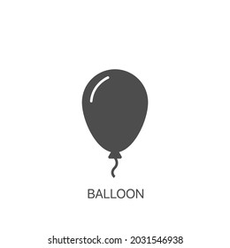 Simple balloon icon. Stroke pictogram. Vector sign for mobile app and web sites