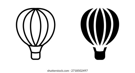 Simple balloon icons with bold and linear styles