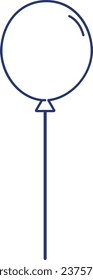Simple balloon line drawing icon