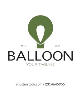 logotipo de globo simple, para niños evento, juguete, cumpleaños, vector de vacaciones