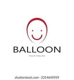 logotipo de globo simple, para niños evento, juguete, cumpleaños, vector de vacaciones