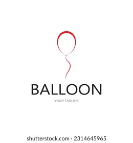simple balloon logo, for kids event, toy shop, birthday, holiday vector