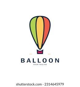 simple balloon logo, for kids event, toy shop, birthday, holiday vector