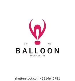 logotipo de globo simple, para niños evento, juguete, cumpleaños, vector de vacaciones