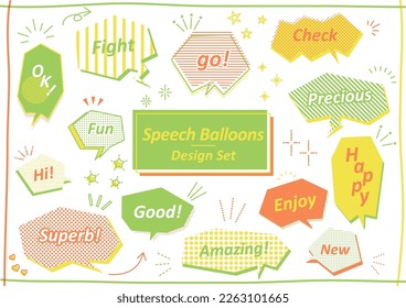 Simple balloon set in fluorescent colors