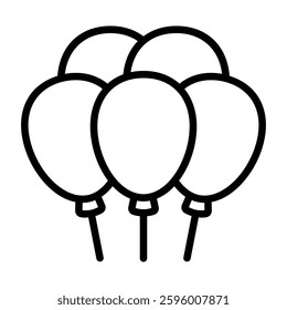 Simple Balloons icon. The icon can be used for websites, print templates, presentation templates, illustrations, etc	
