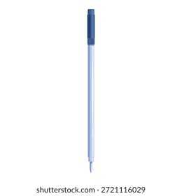 Caneta esferográfica simples isolada sobre fundo branco, pronta para fazer anotações, assinar documentos ou criar escrita