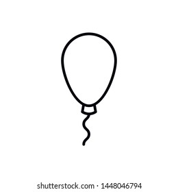 Simple baloon line icon. Stroke pictogram. Vector illustration isolated on a white background. Premium quality symbols. Vector sign for mobile app and web sites.