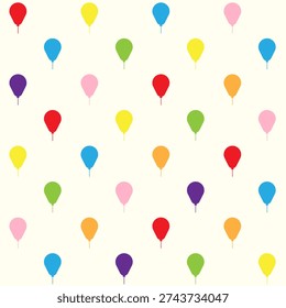 Simple Baloon Vector Seamless Pattern