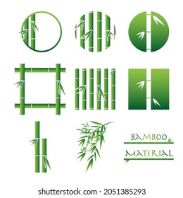 Simple bamboo frame, vector material.