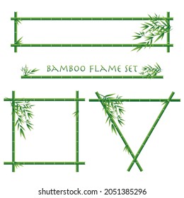 Simple bamboo frame, vector material.