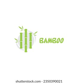 Simple bamboo icon vector logo.