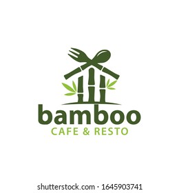 simple bamboo logo for cafe and resto business
