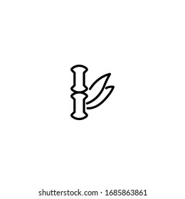 Simple of Bamboo Vector Line Icons. 