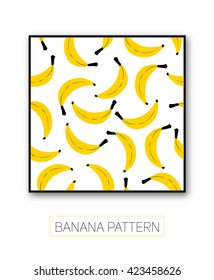 Simple banana print. Seamless vector pattern.