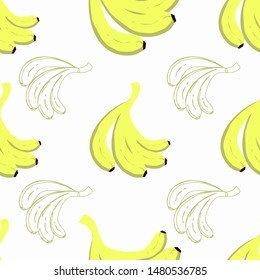 simple banana seamless pattern eps