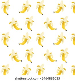 Simple banana seamless pattern vector.