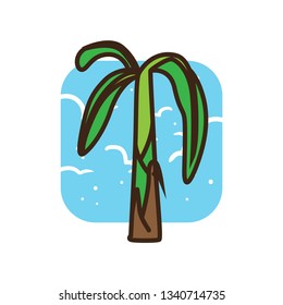 Simple Banana Tree Icon