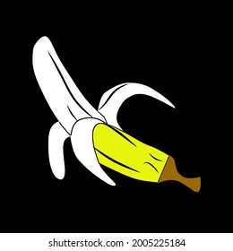 Diseño simple de vectores de plátano (banana amarilla)