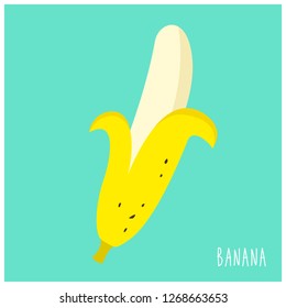 Simple banana vector illustration.