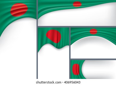 Simple Bangladesh Flag, Collection (Vector Art)
