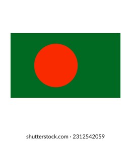 Simple Bangladesh flag icon. Vector.