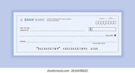 Simple Bank Cheque Voucher Template Design for Financial Drafts, Payments and Business Use