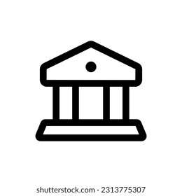 Icono Banco simple. El icono puede utilizarse para sitios web, plantillas de impresión, plantillas de presentación, ilustraciones, etc