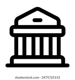 Einfaches Banksymbol. Das Symbol kann für Websites, Druck-Vorlagen, Präsentations-Vorlagen, Illustrationen, etc. verwendet werden